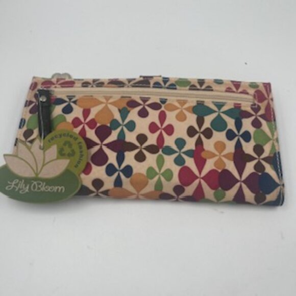 NEW Lily Bloom Wallet Clutch Floral Canvas ID Pouch NWT - Picture 2 of 12
